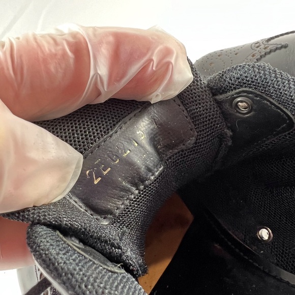 PRADA Black Leather Hook & Loop Men's Wingtin Brogues Oxfords Italy 7UK 8US - Picture 11 of 17